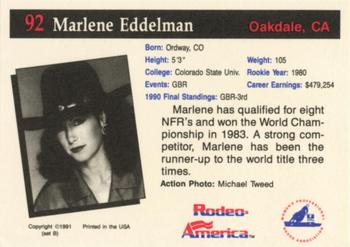 1991 Rodeo America Set B #92 Marlene Eddleman Back